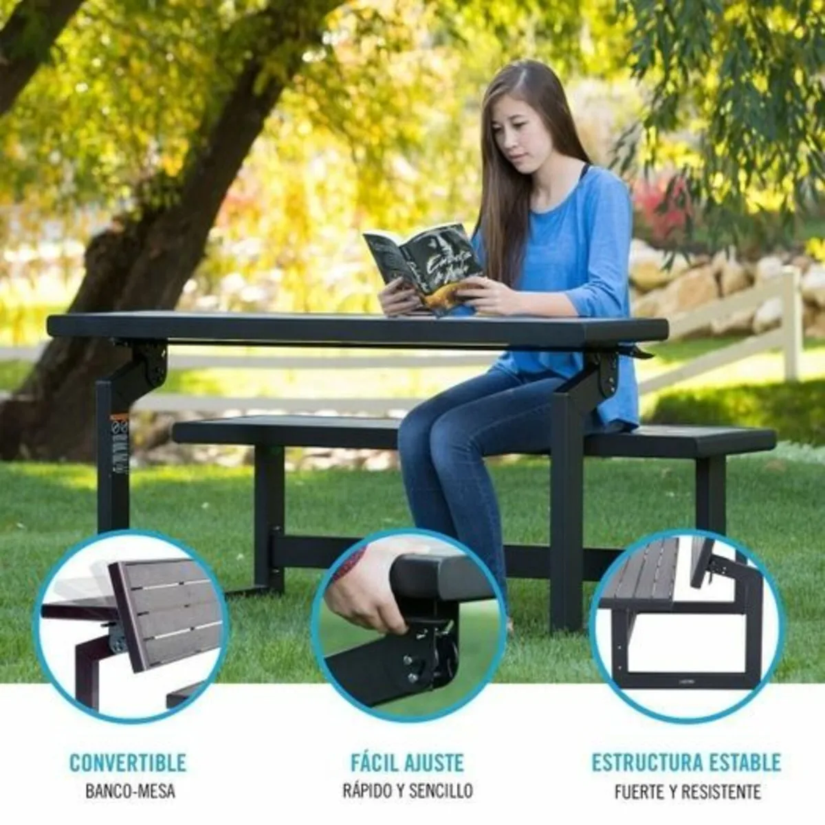 Convertible Bench-Table durable built to last a li - Image 3