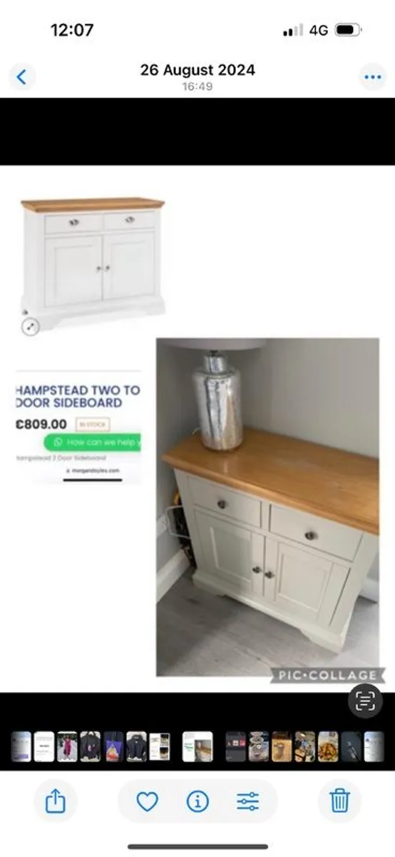 Grey & Oak TV Unit and matching side board - Image 1