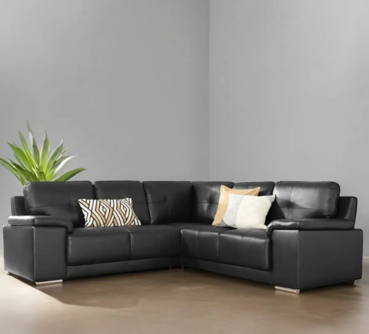 Hanson Faux Leather Sofa - Image 3
