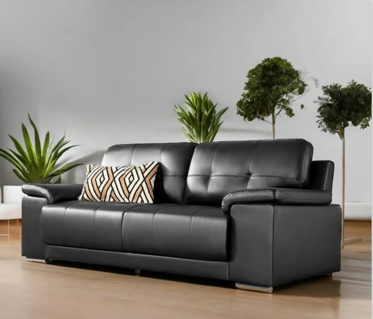 Hanson Faux Leather Sofa - Image 4