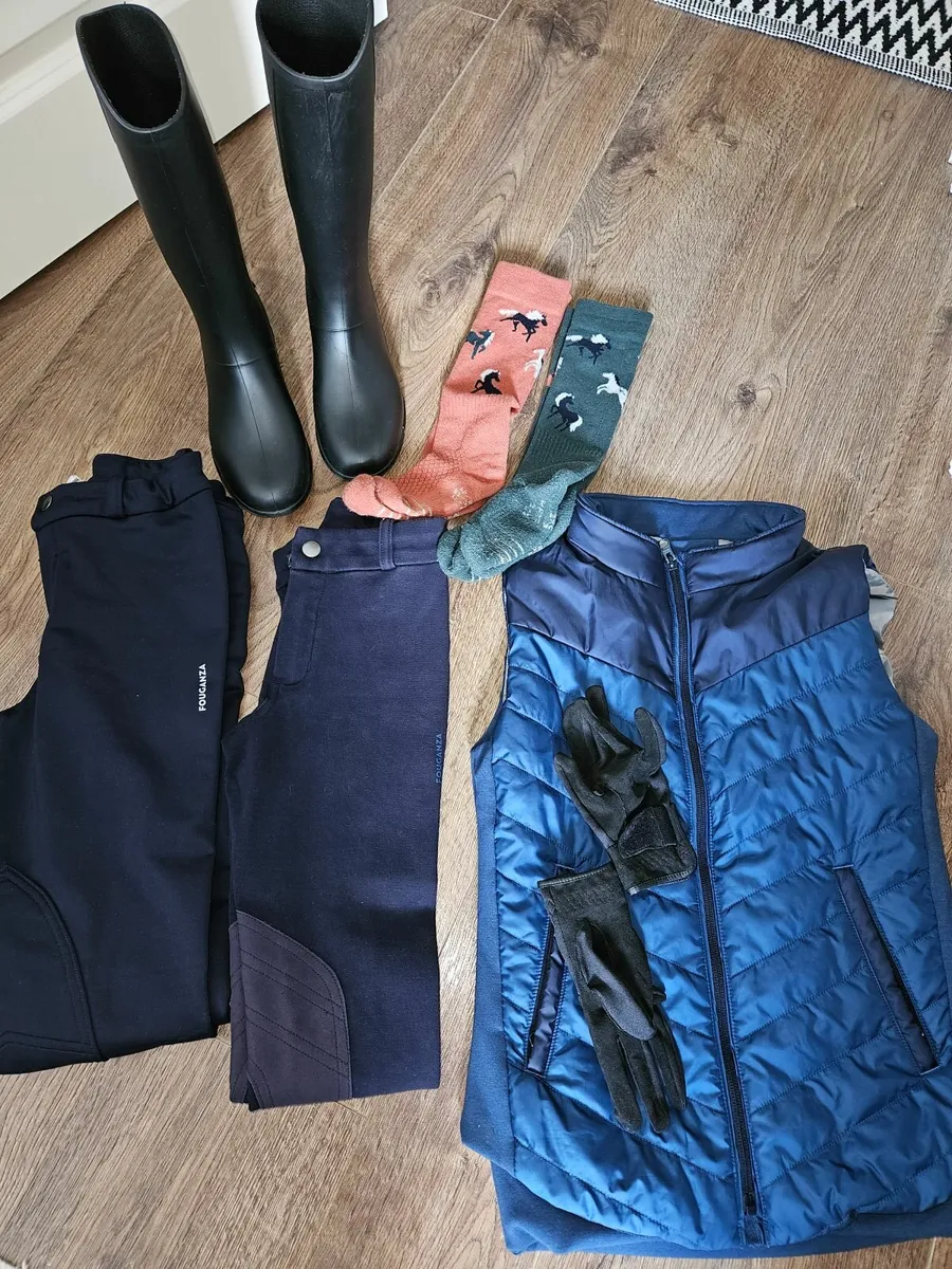 Horse riding kids clothes and boots - Image 1