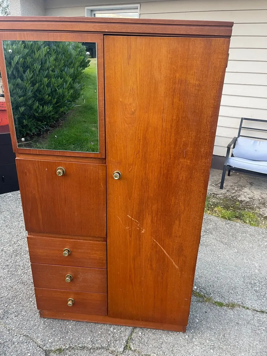 Vintage wardrobe and chest freezer - Image 1