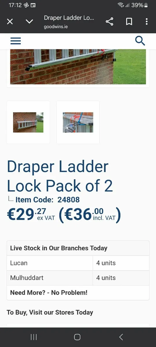 Draper ladder storage brackets - Image 2