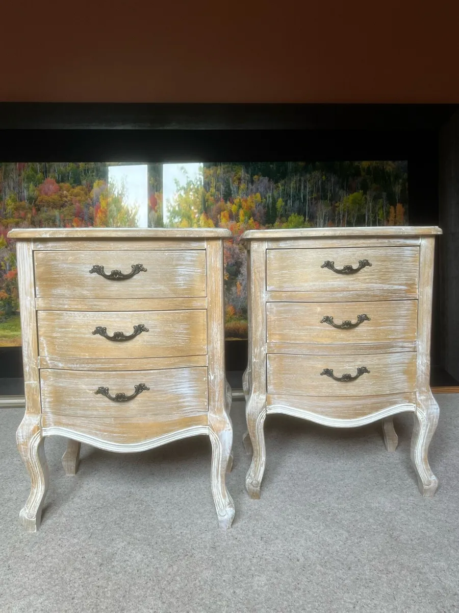 Pair of French-style Bedside Tables – Barely Used - Image 1