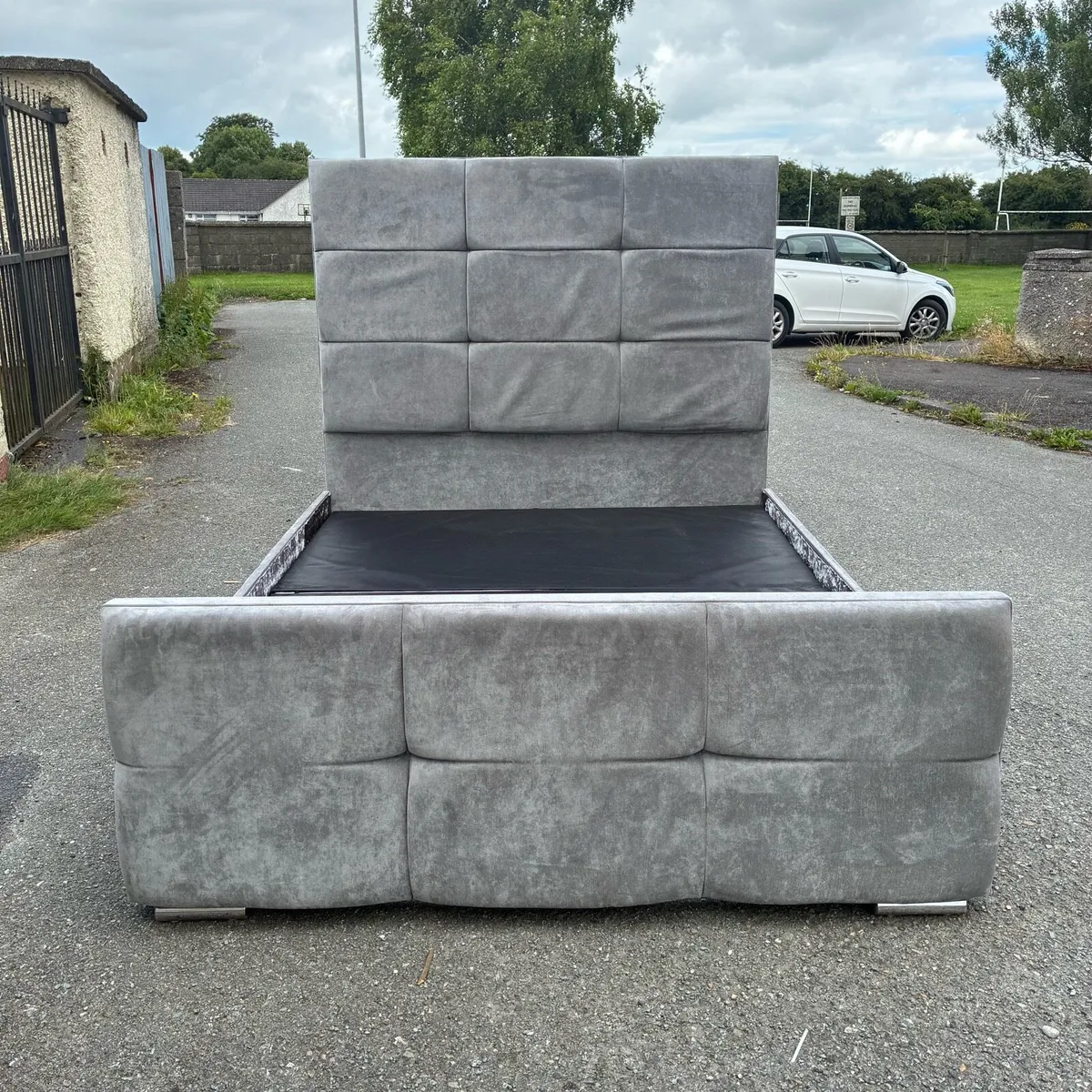 Grey 5ft King Bed Frame - Image 1
