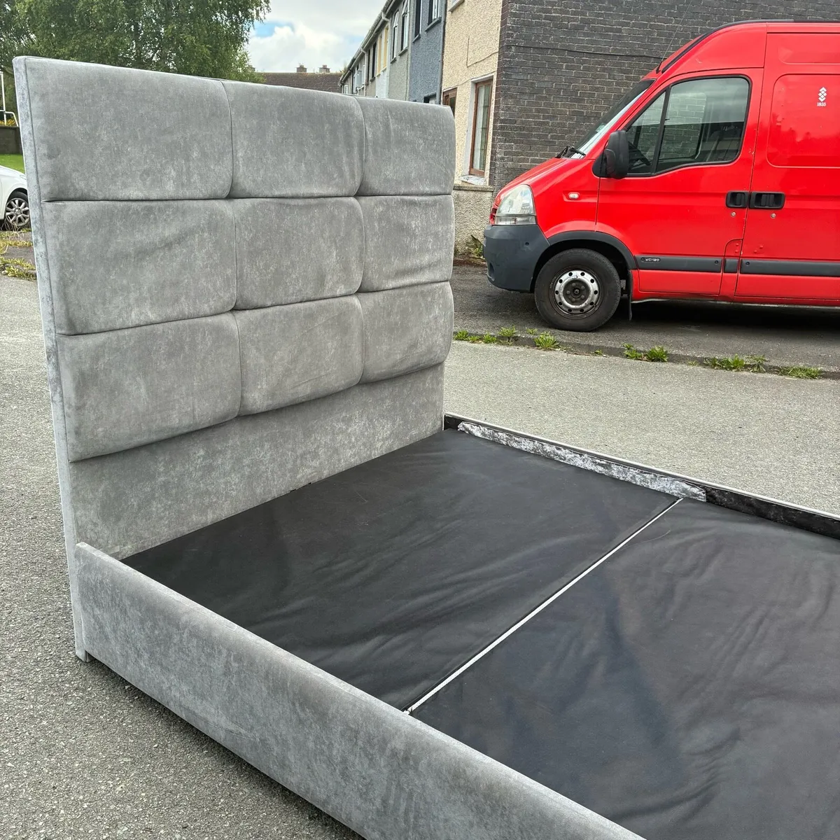 Grey 5ft King Bed Frame - Image 2