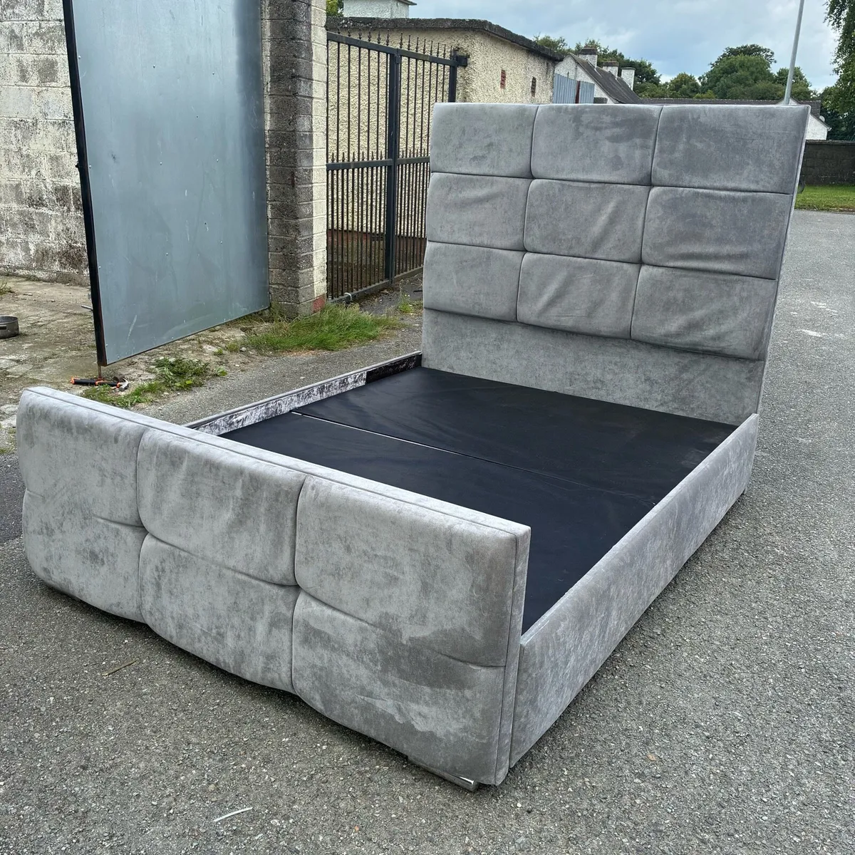 Grey 5ft King Bed Frame - Image 3