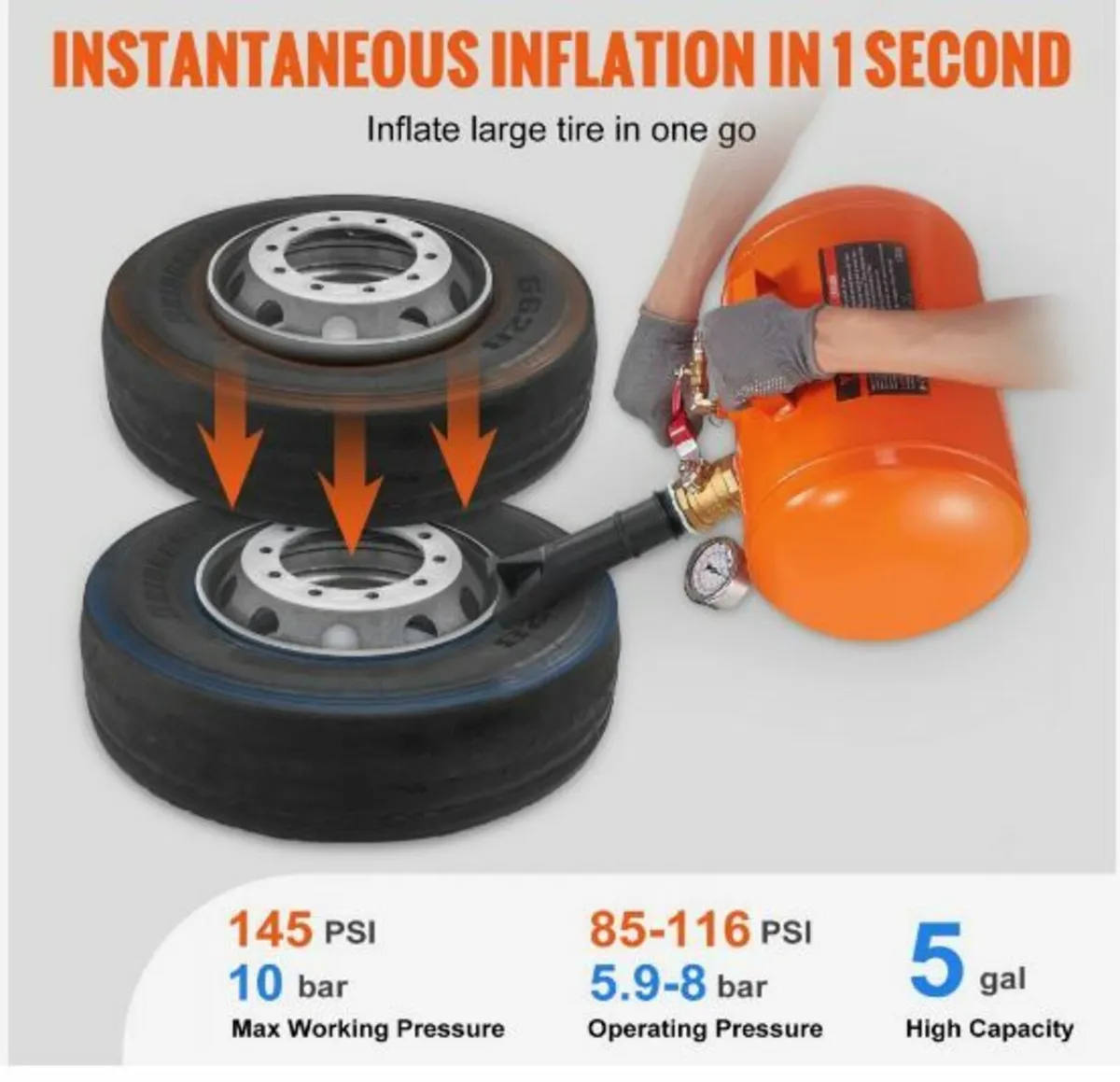 Tire Bead Blaster, 5 Gallon/19L Capacity - Image 3