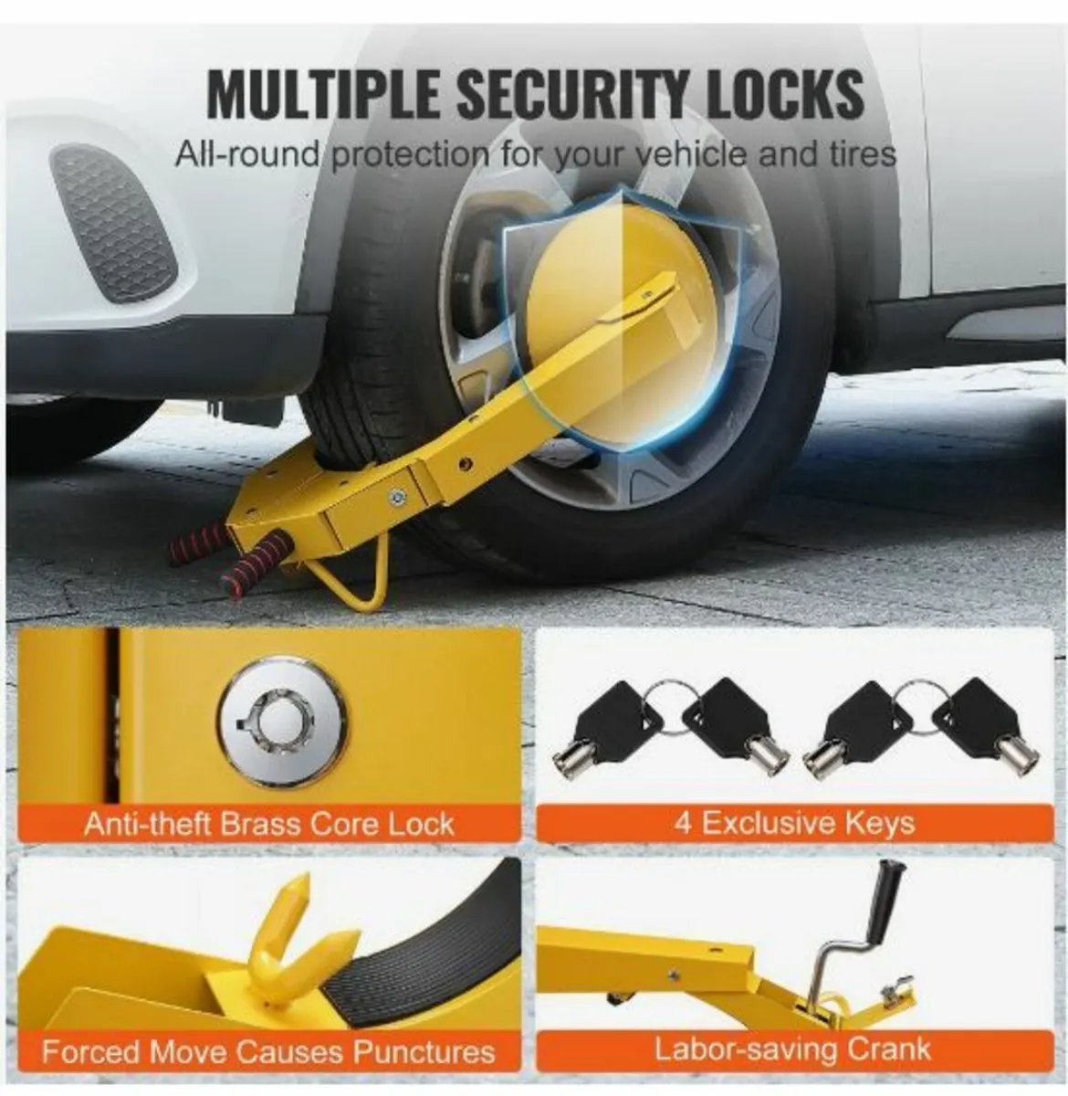 Wheel Lock Clamp, 2-Pack Trailer Wheel Lock - Image 4