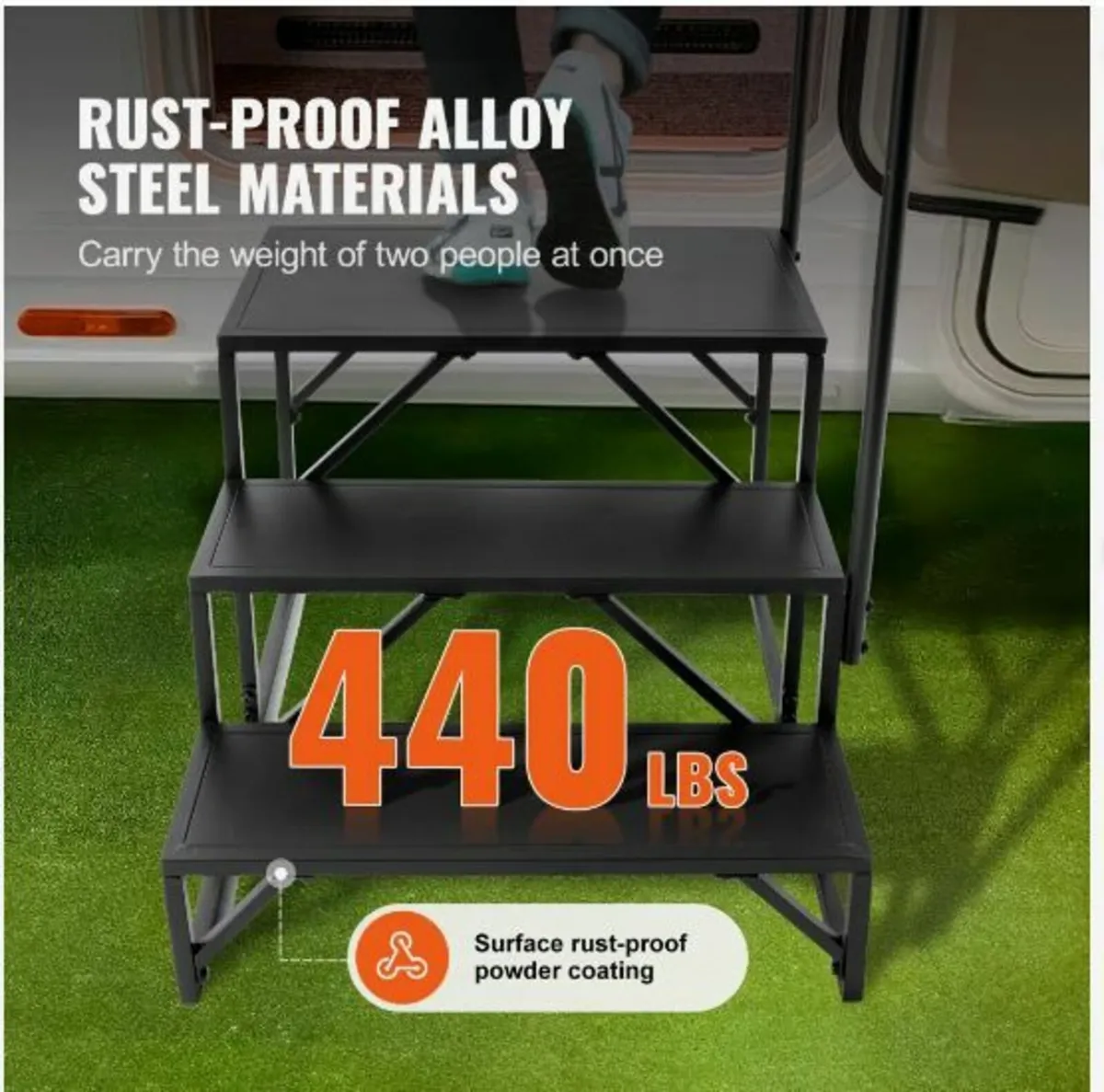 RV Steps, 3-Step RV Stairs - Image 4