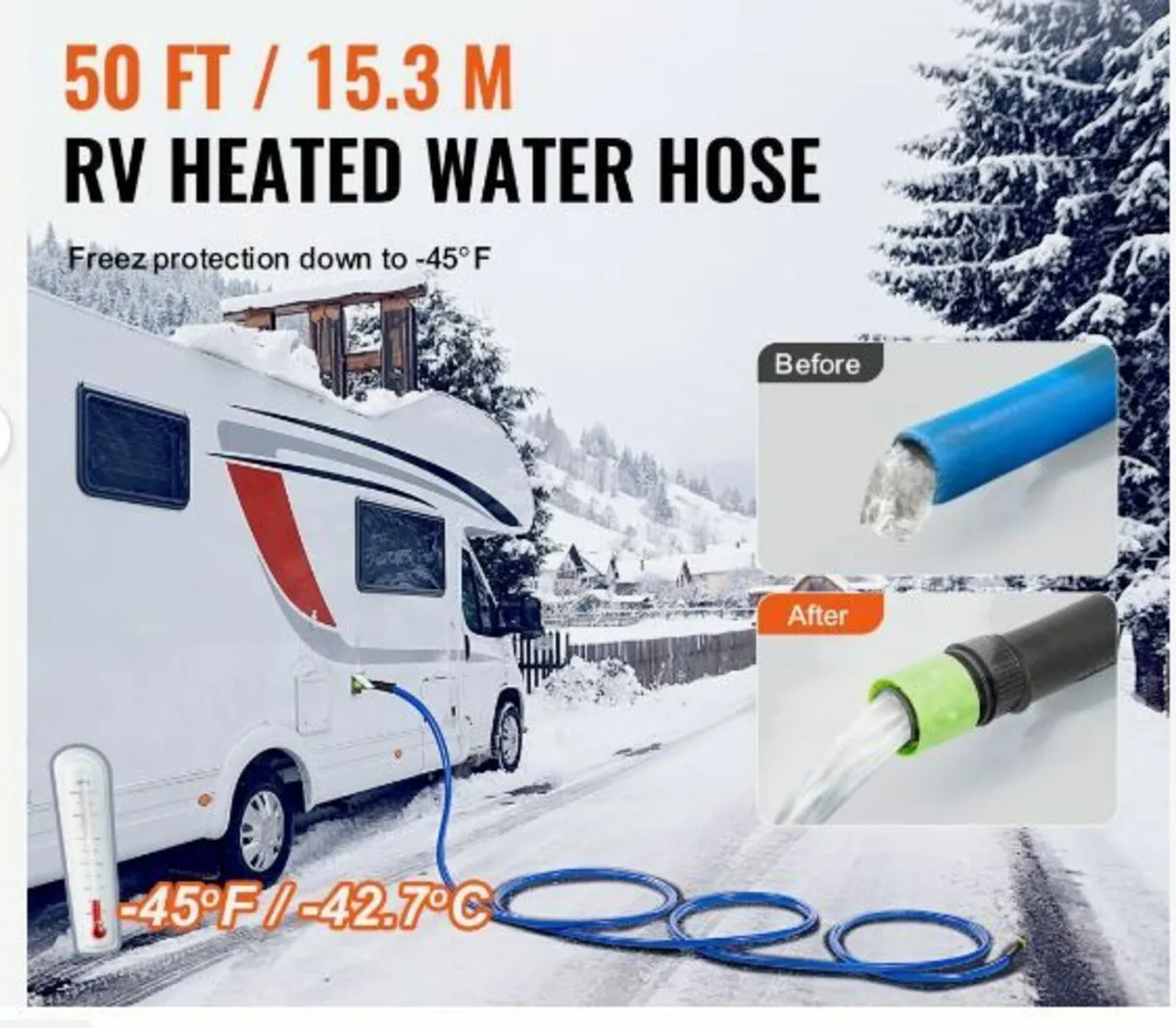 50ft Heated Water Hose - Image 3