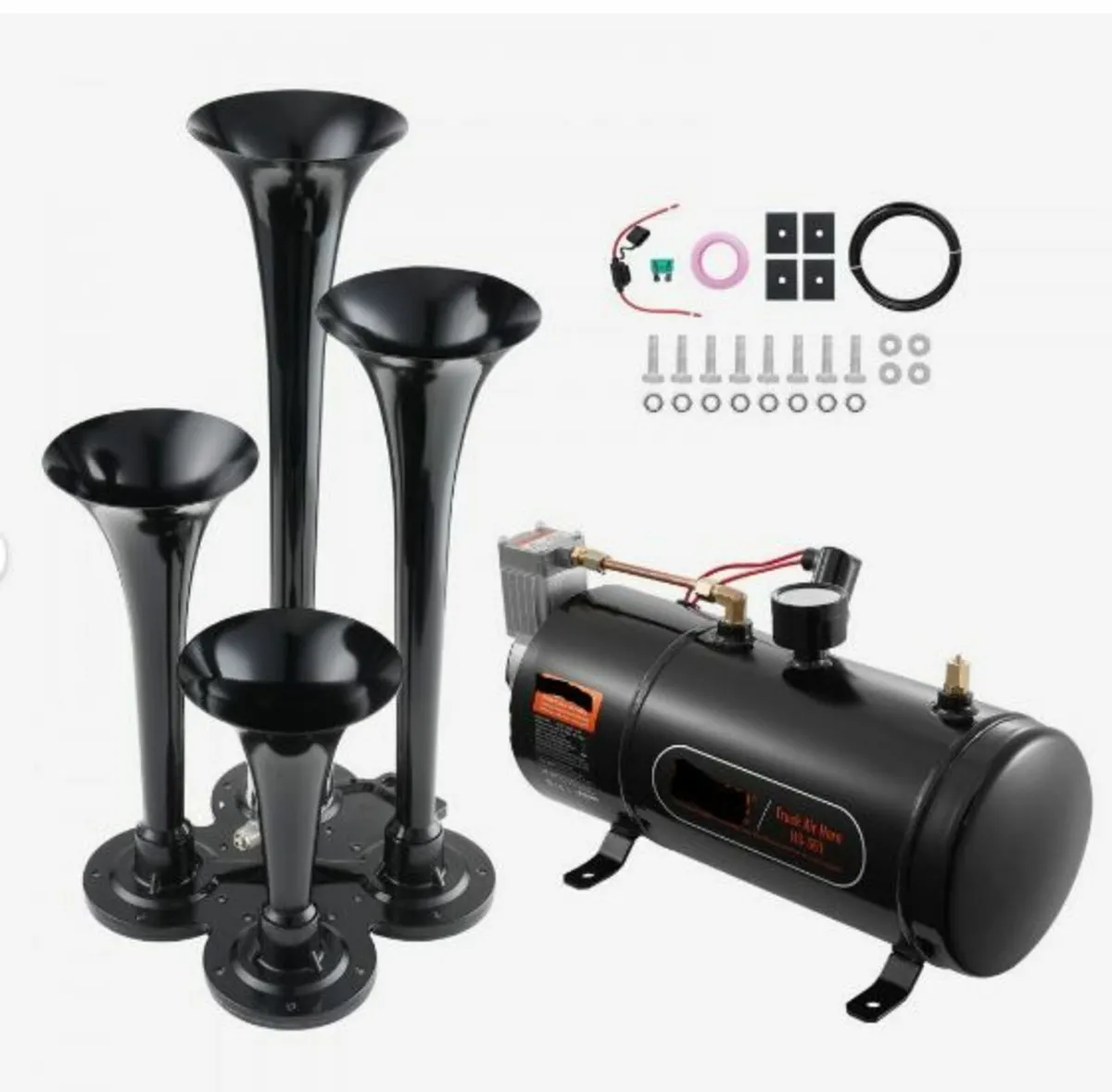 Train Horns Kit 4 Trumpet Air Horn Kit - Image 1