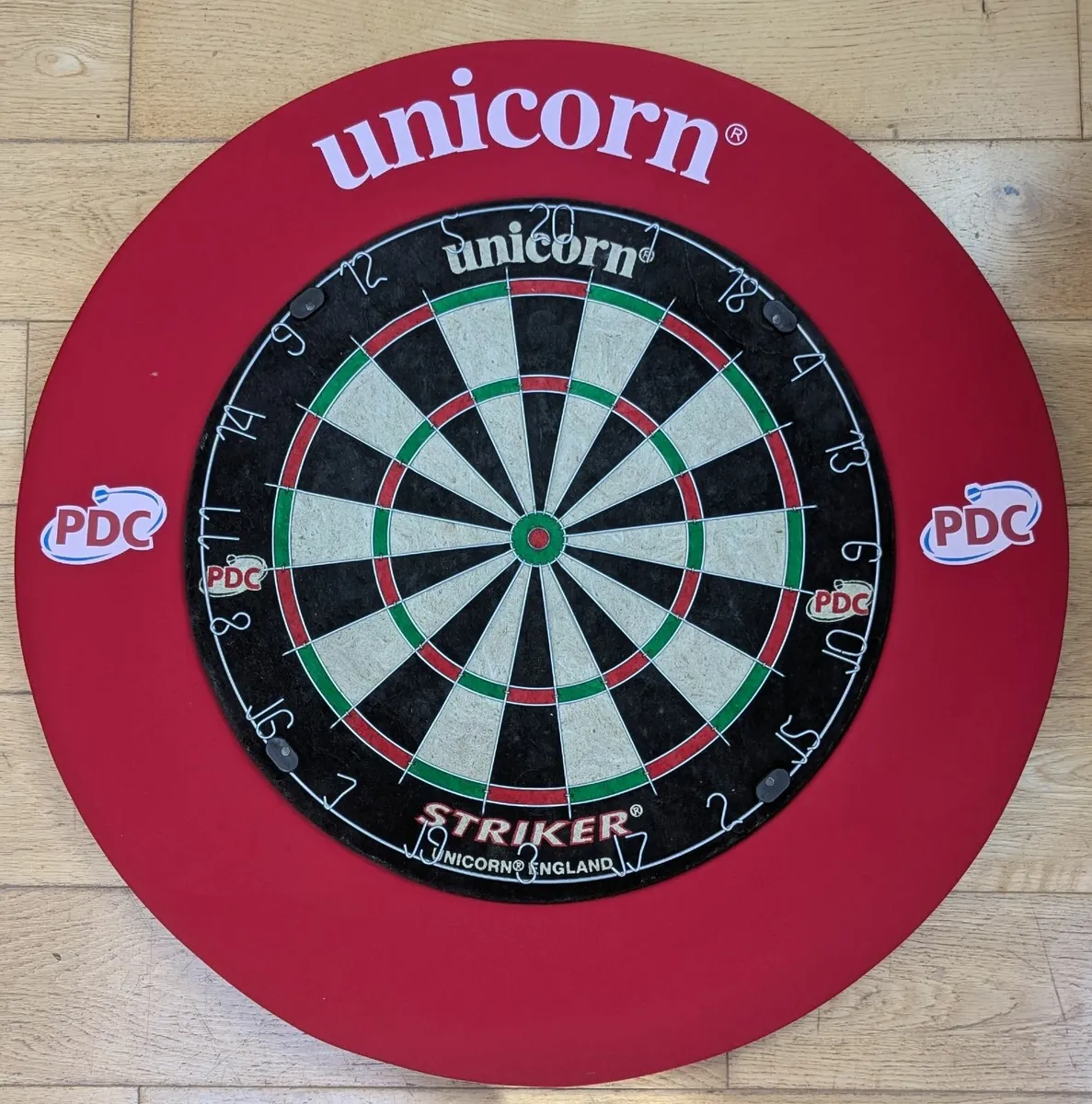 Unicorn Dart Board w/ Surround & 3 x Darts - Image 1
