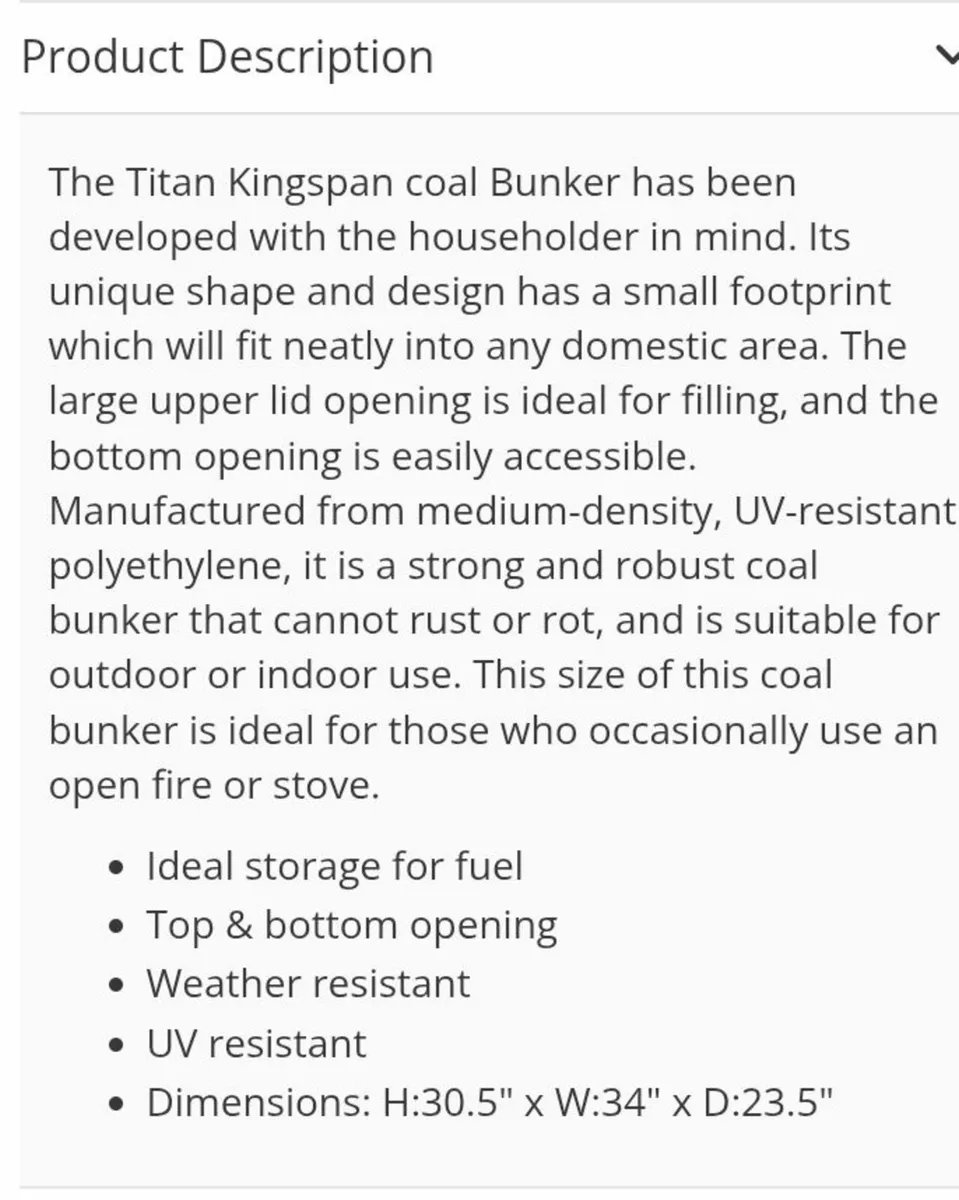 150kg Coal Bunker. Gorey - Image 3