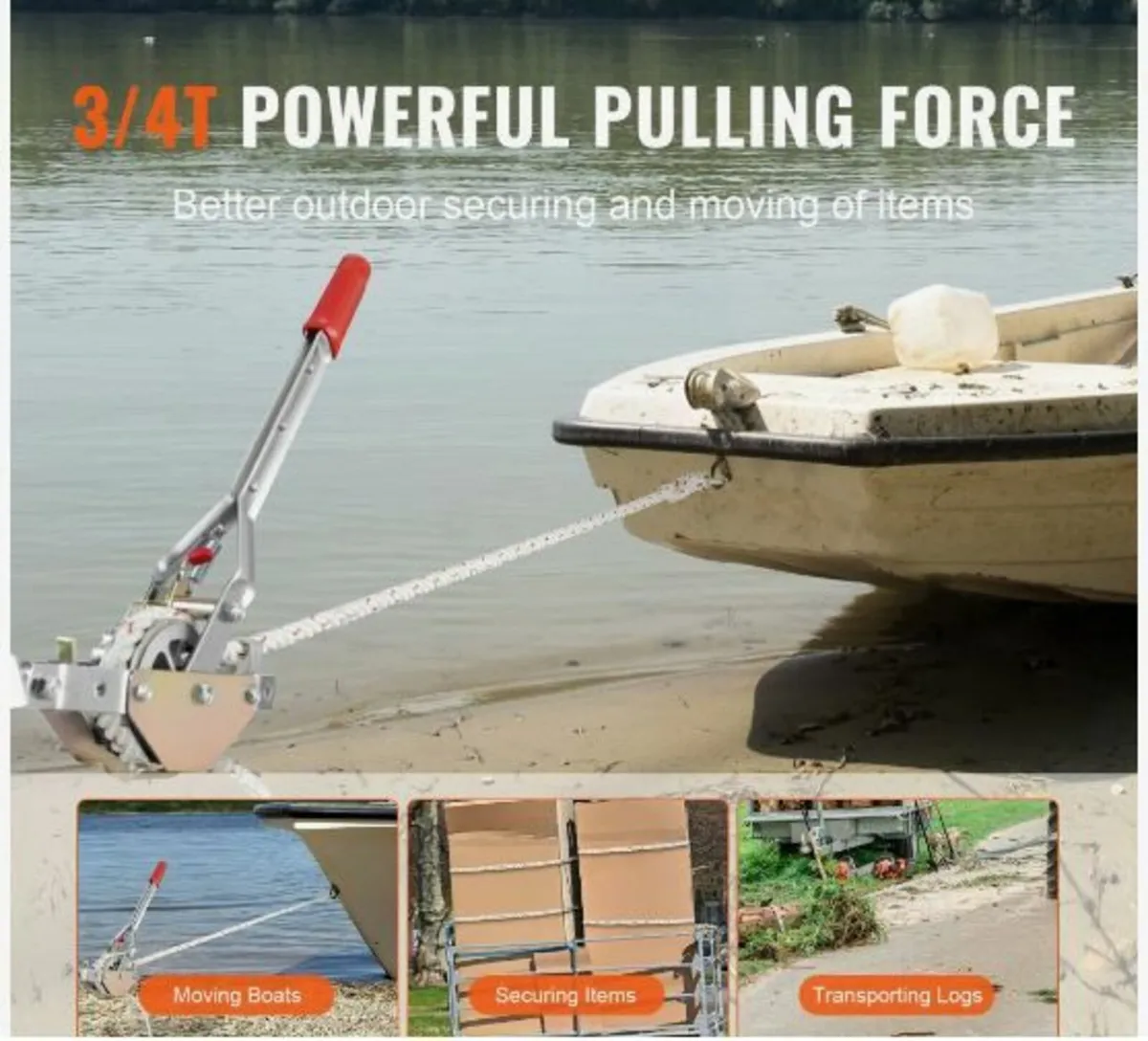 Rope Puller, 3/4 Ton (1,653 lbs) Pulling Capacity - Image 3