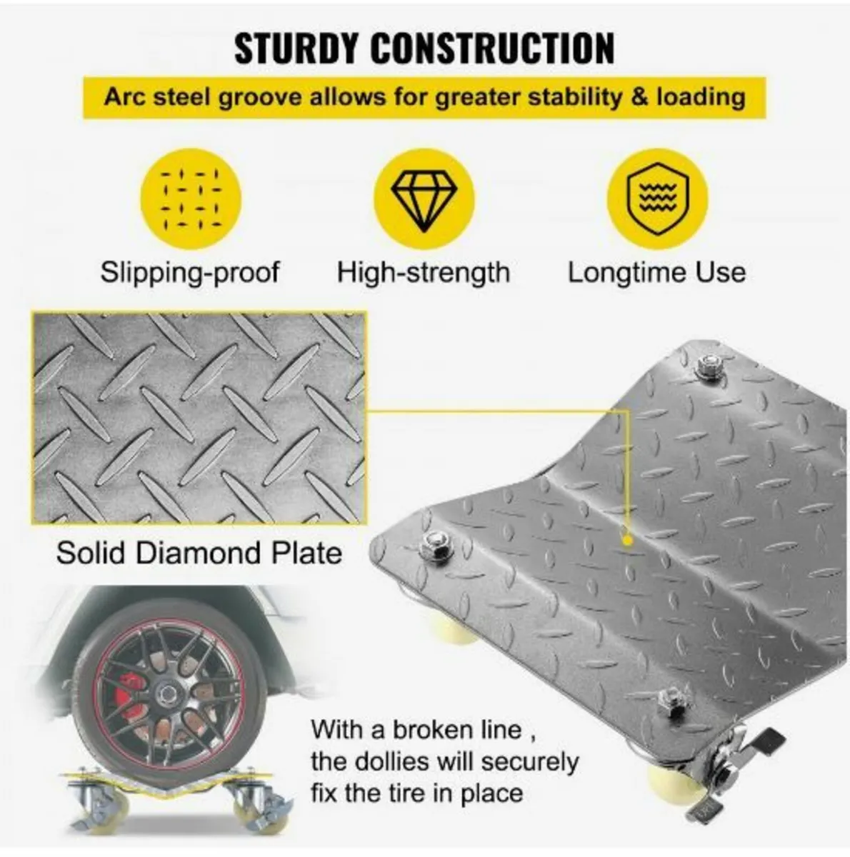 2Pcs Tire Wheel Dollies - Image 2