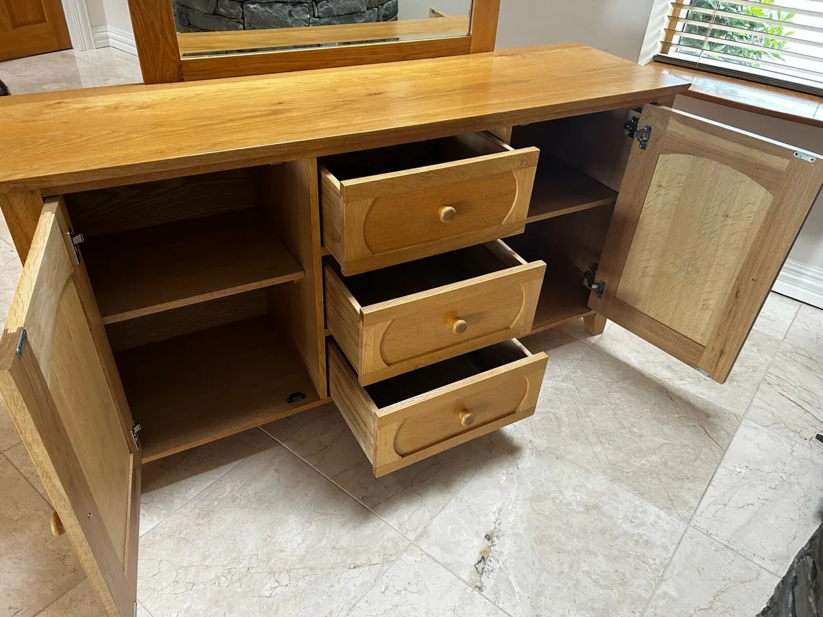 Solid Oak Dressing table with Mirror - Image 2