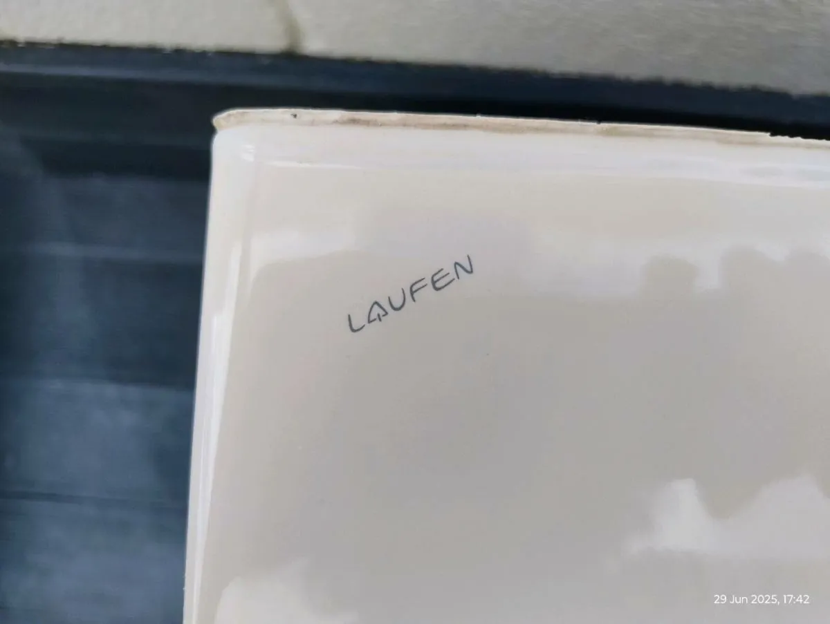 Designer Laufen sink and cabinet with tap - Image 4