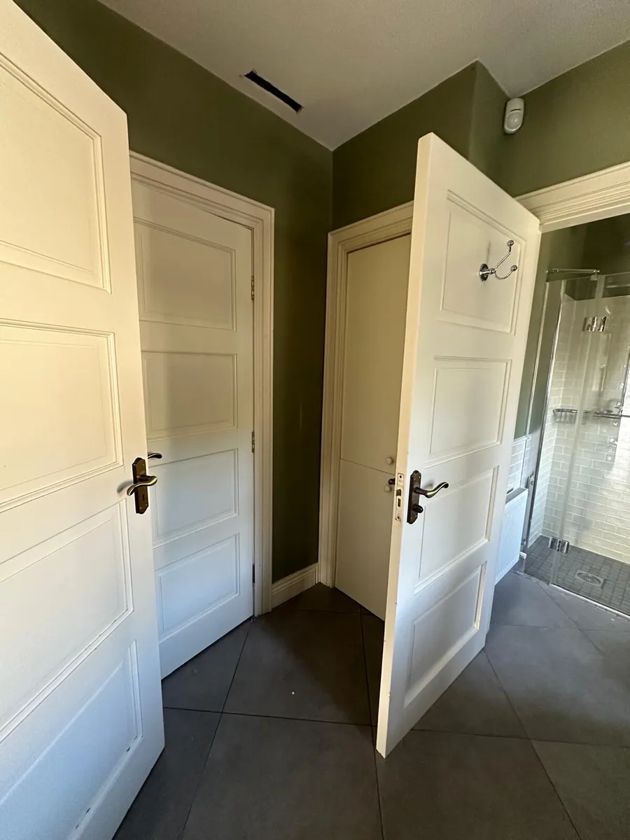 Solid Cream Sprayed Interior Doors