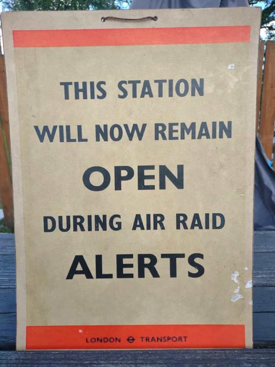 A2 WW2 Notice on Cardboard - Image 1
