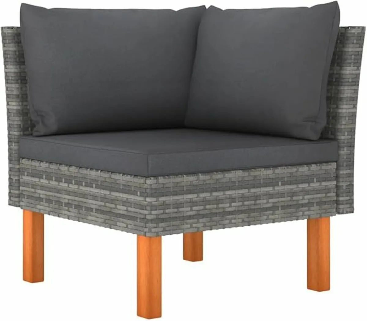 Outdoor Corner Sofa Seat PE Rattan & Steel Frame w - Image 4