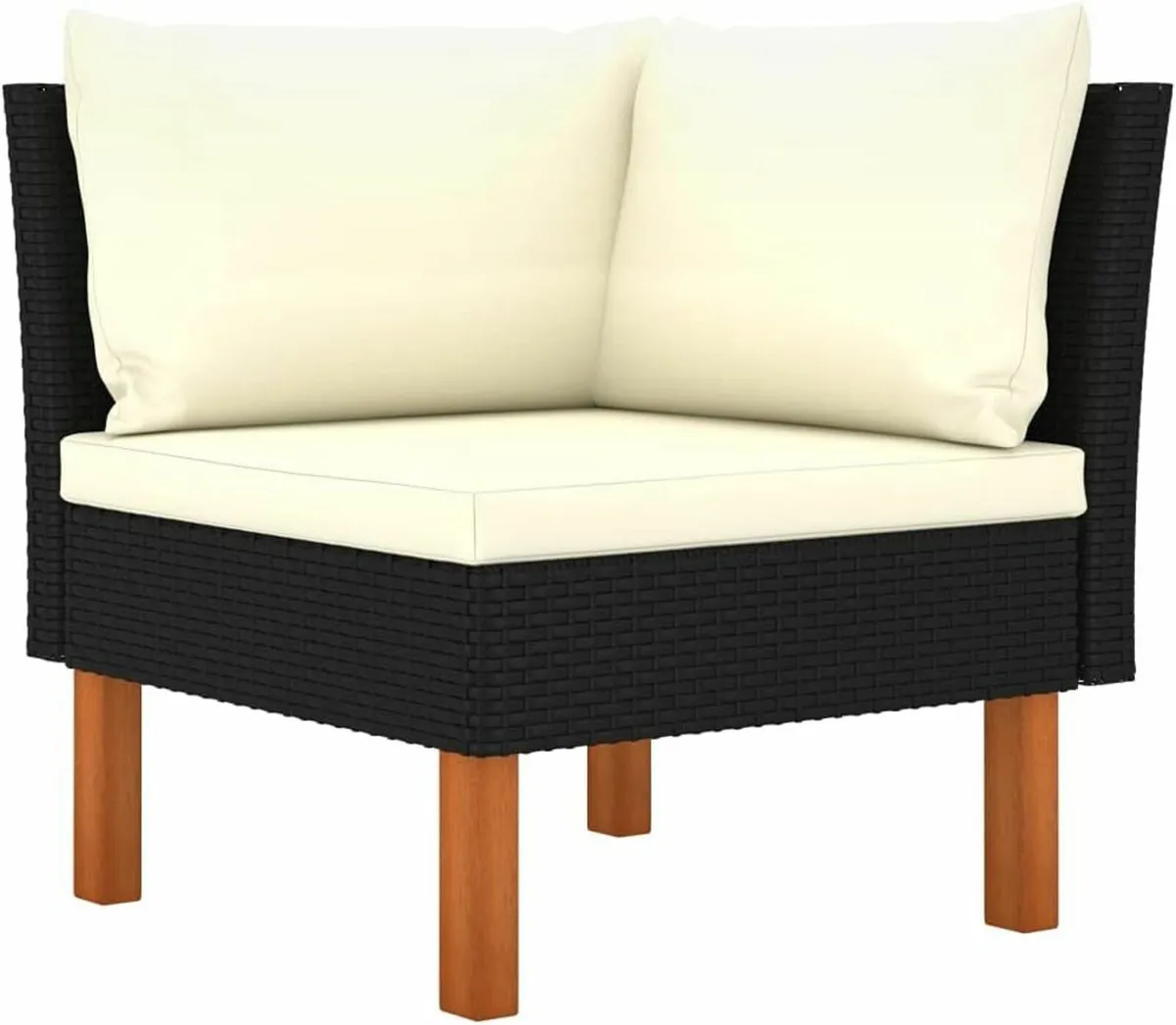 Outdoor Corner Sofa Seat PE Rattan & Steel Frame w - Image 1