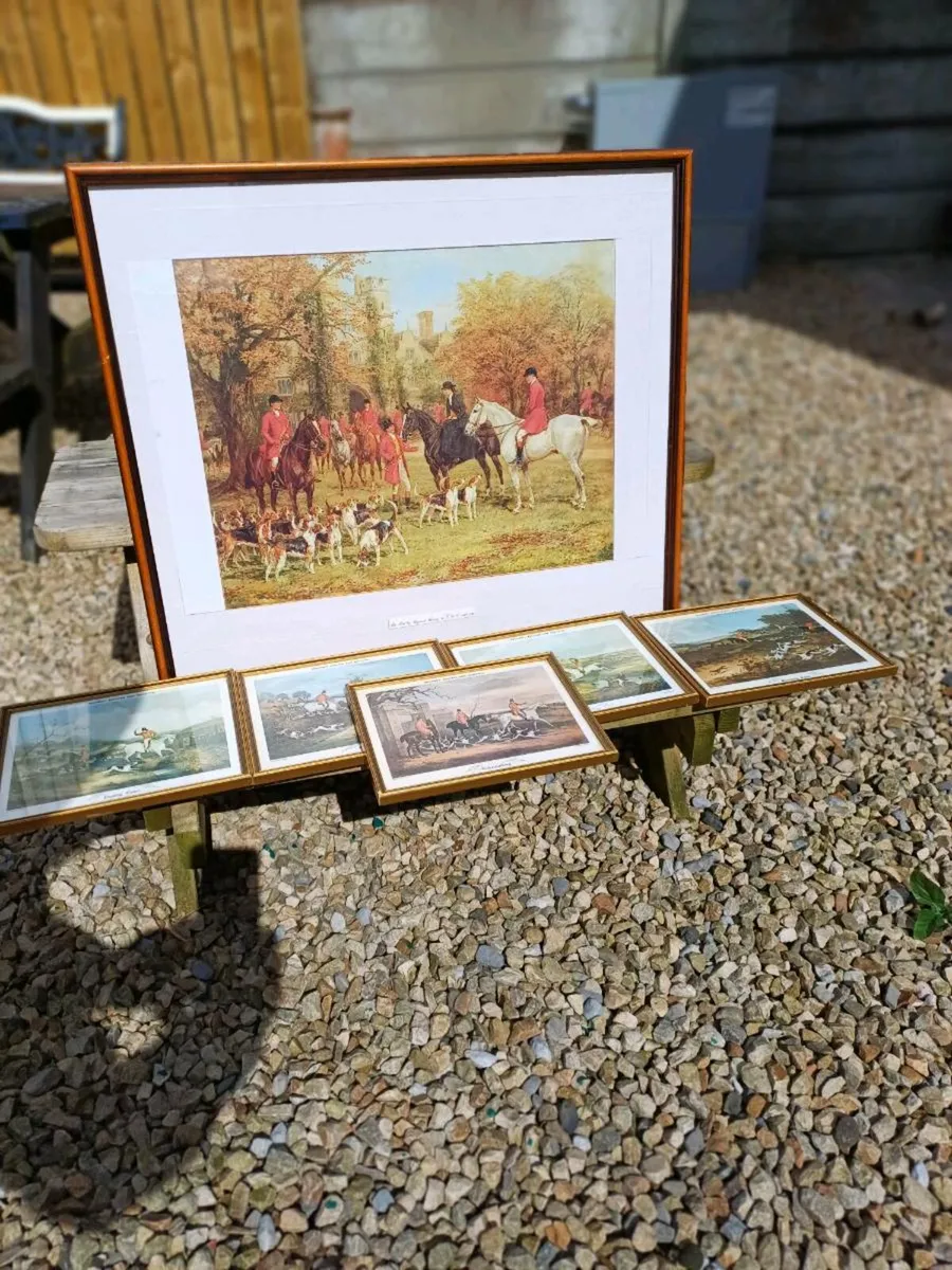 Collection of Vintage Fox-Hunting Pictures - Image 3