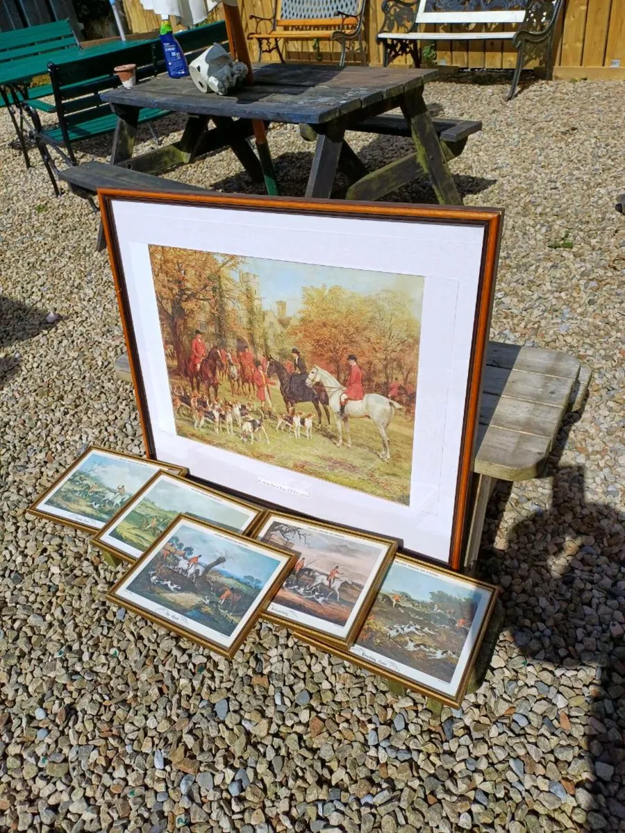 Collection of Vintage Fox-Hunting Pictures - Image 4
