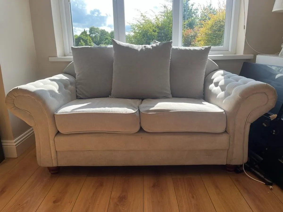 Grey corner sofa and two seater sofa - Image 2