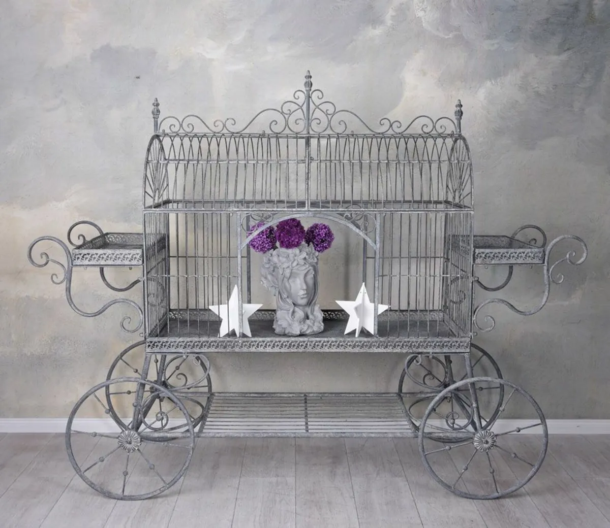 Candy Bar Cart Flower Cart Country Style Plant Sta - Image 1