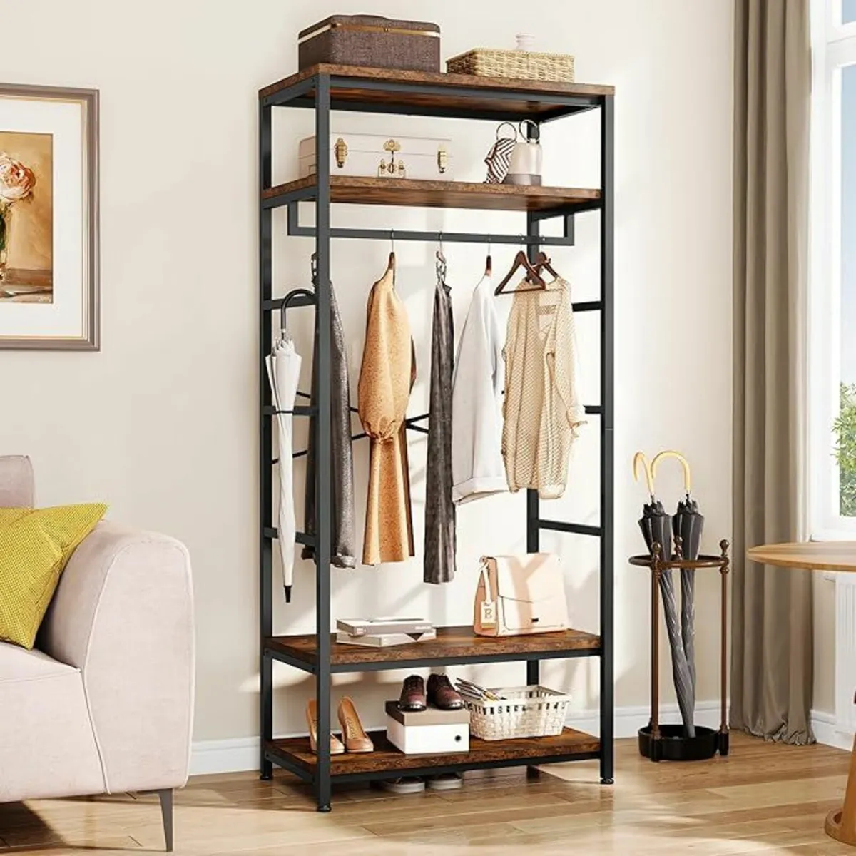 Coat Rack Shoe Storage Shelves Clothes rack Bench - Image 1