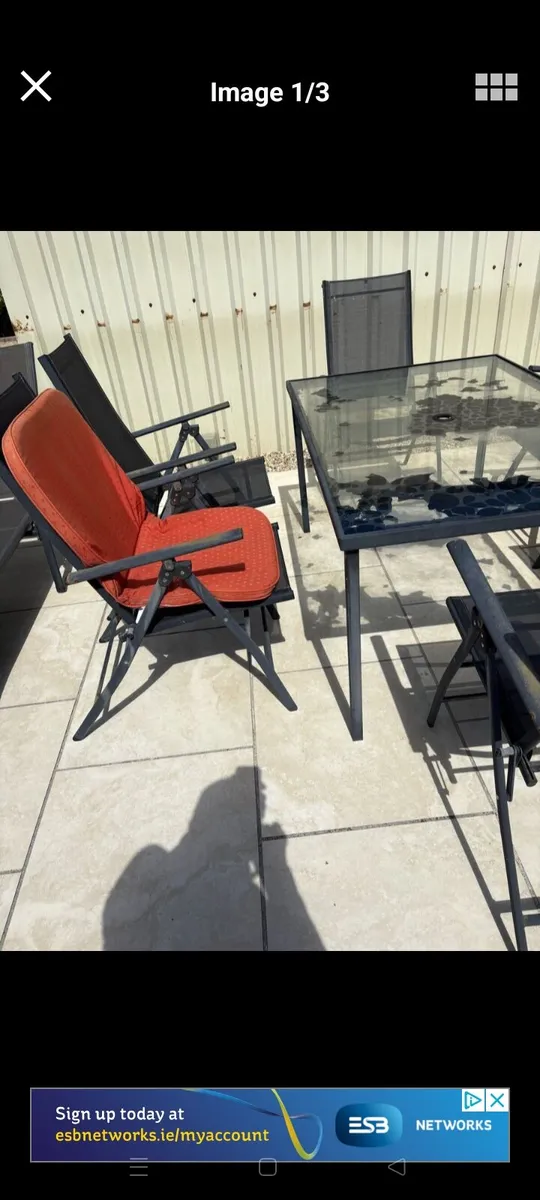 Garden table and chairs - Image 1