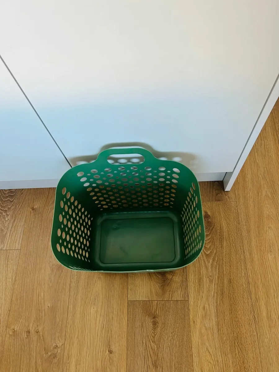 IKEA SLIBB Flexible laundry basket, green, 24 l - Image 2