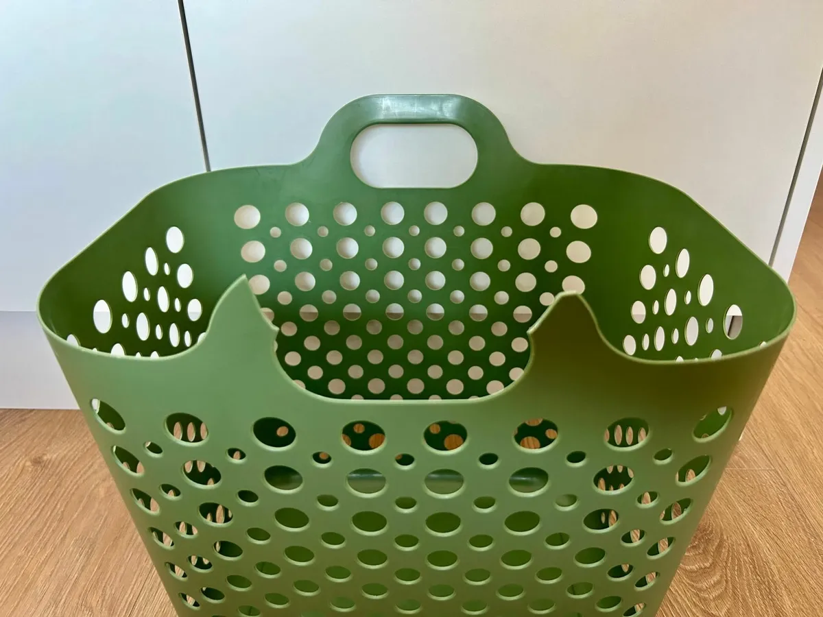 IKEA SLIBB Flexible laundry basket, green, 24 l - Image 3