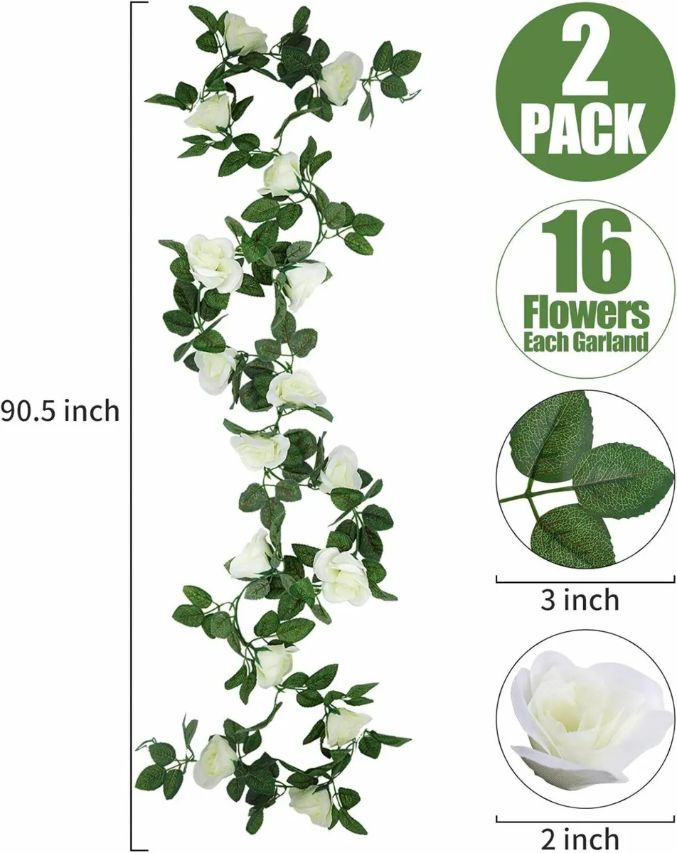 Artificial Flowers Garlands 230cm Wedding Party - Image 3