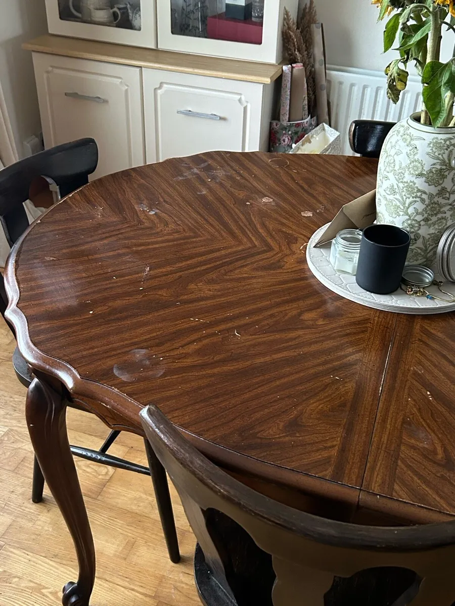 Mahogany Table & 4 chairs - Image 3