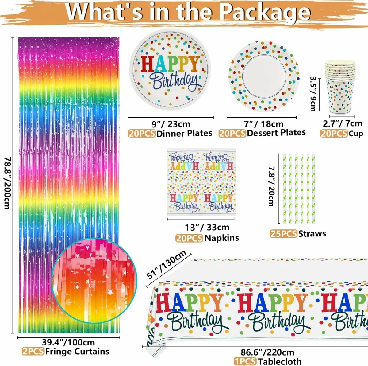 152 PCS Rainbow Party Supplies Colorful Balloons - Image 2