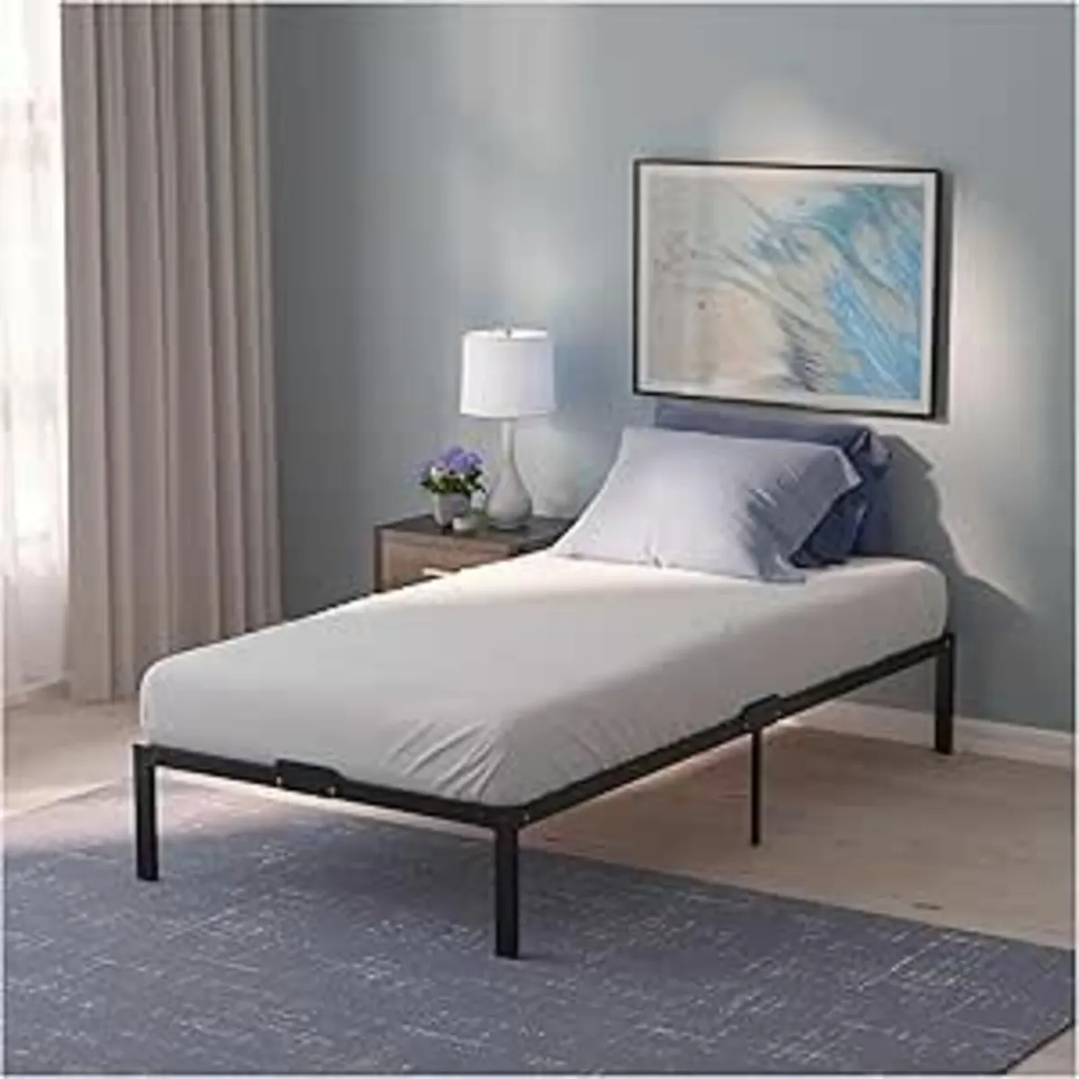 Single Bed Frame 90x190cm Storage Easy Assembly - Image 2