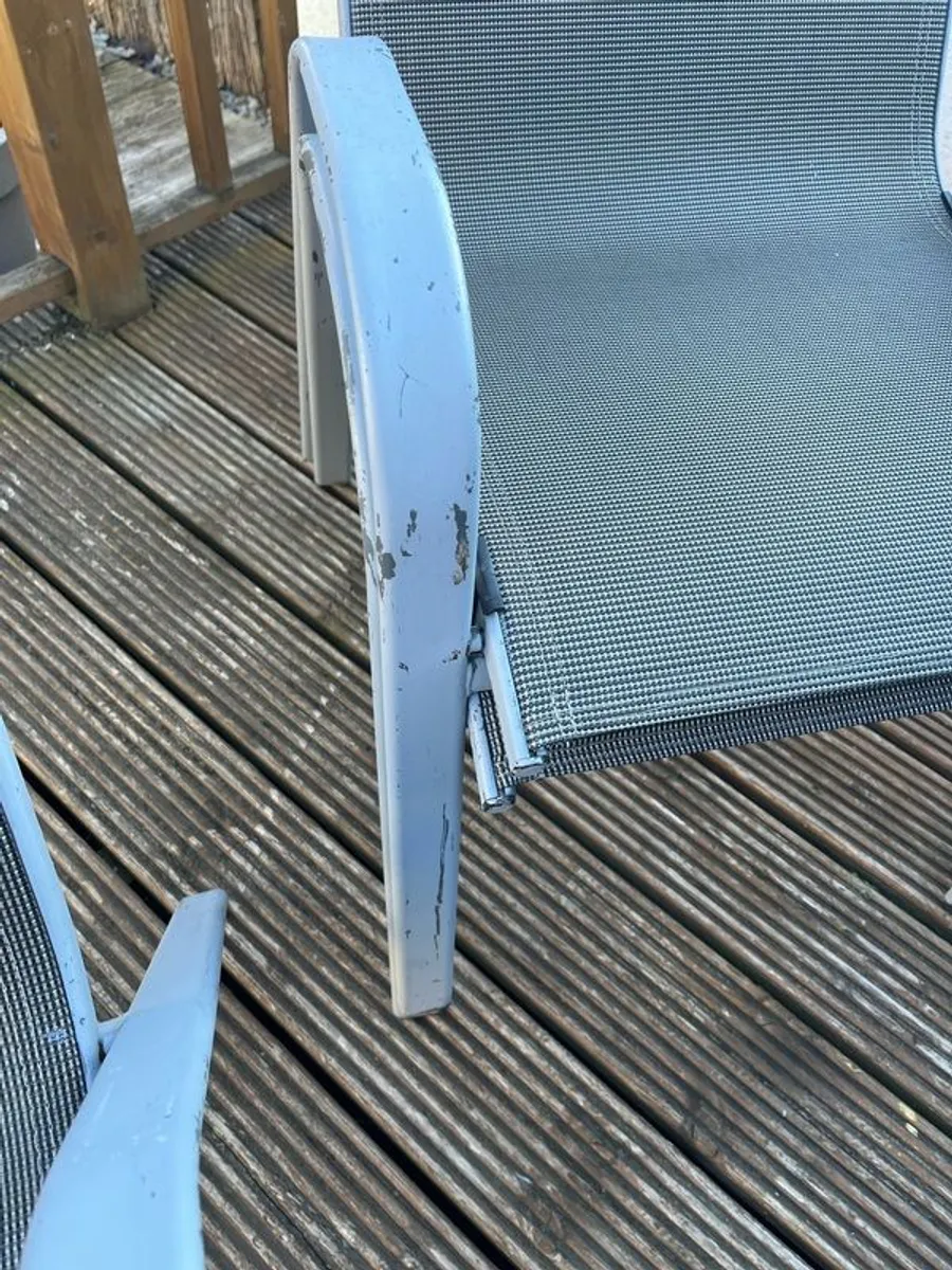 Back Garden  Large Glass Table and 6 Chairs - Image 4