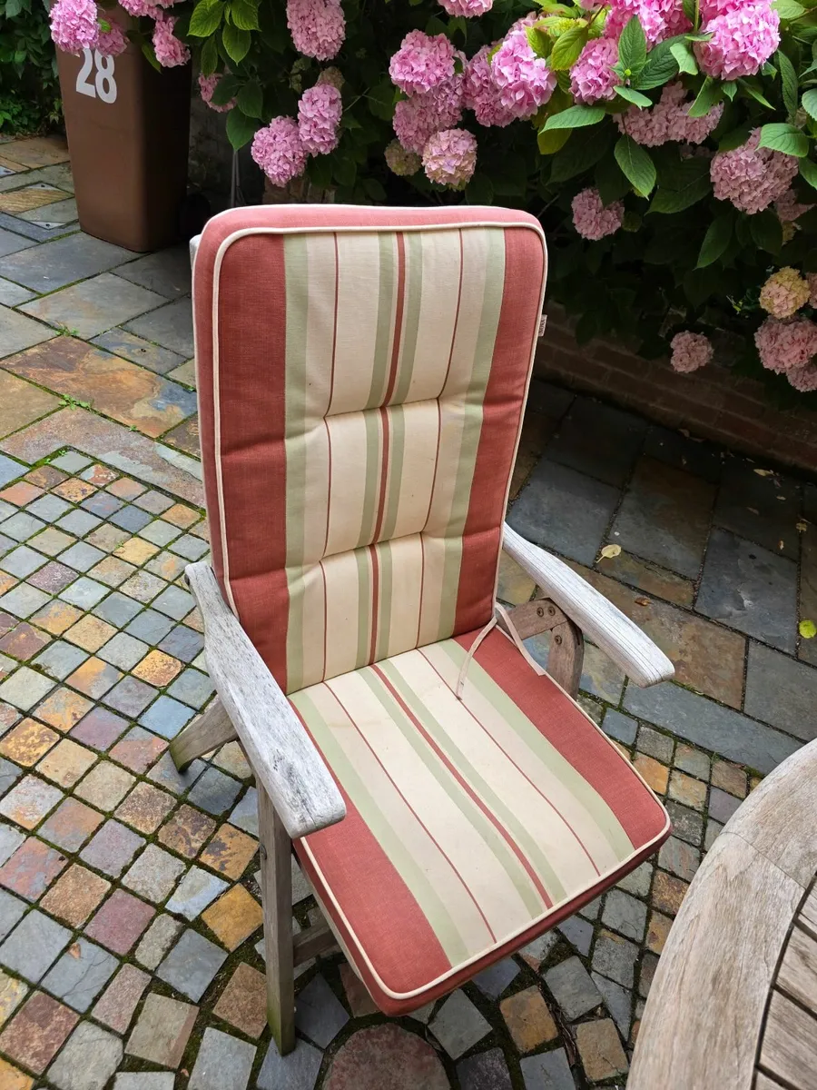 Patio table chairs cushions umbrella - Image 3