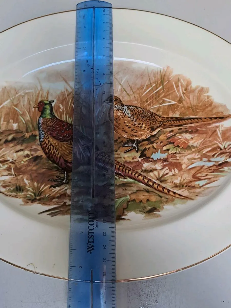 Oval pheasant scene plate - Image 4