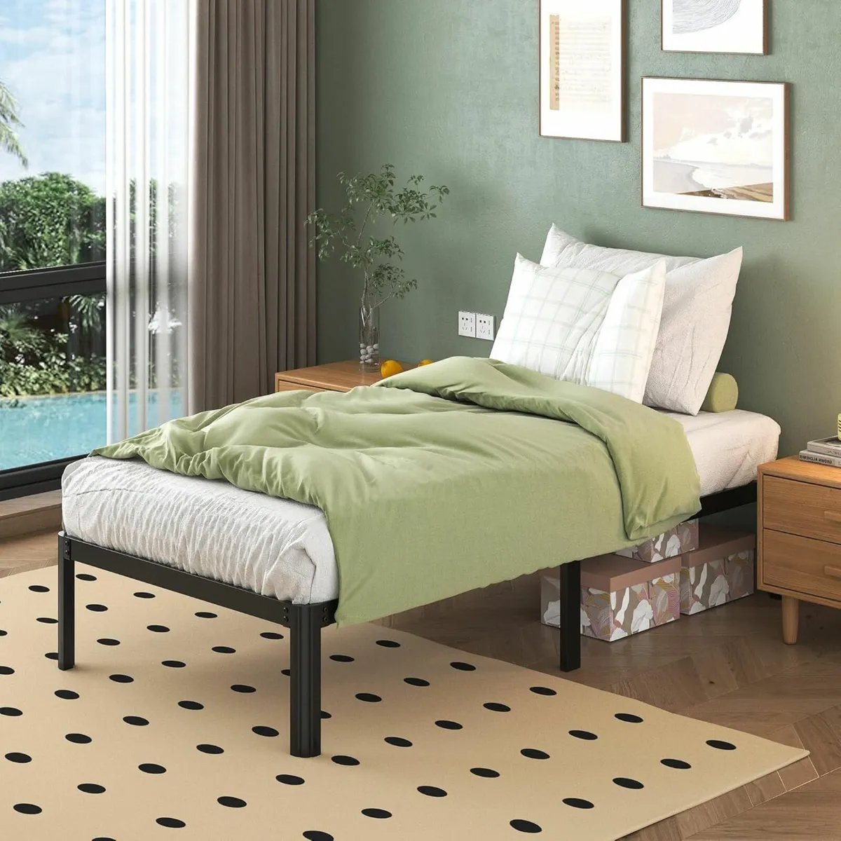 Single Bed Frame Heavy Duty Easy Assembly 75x190cm - Image 1
