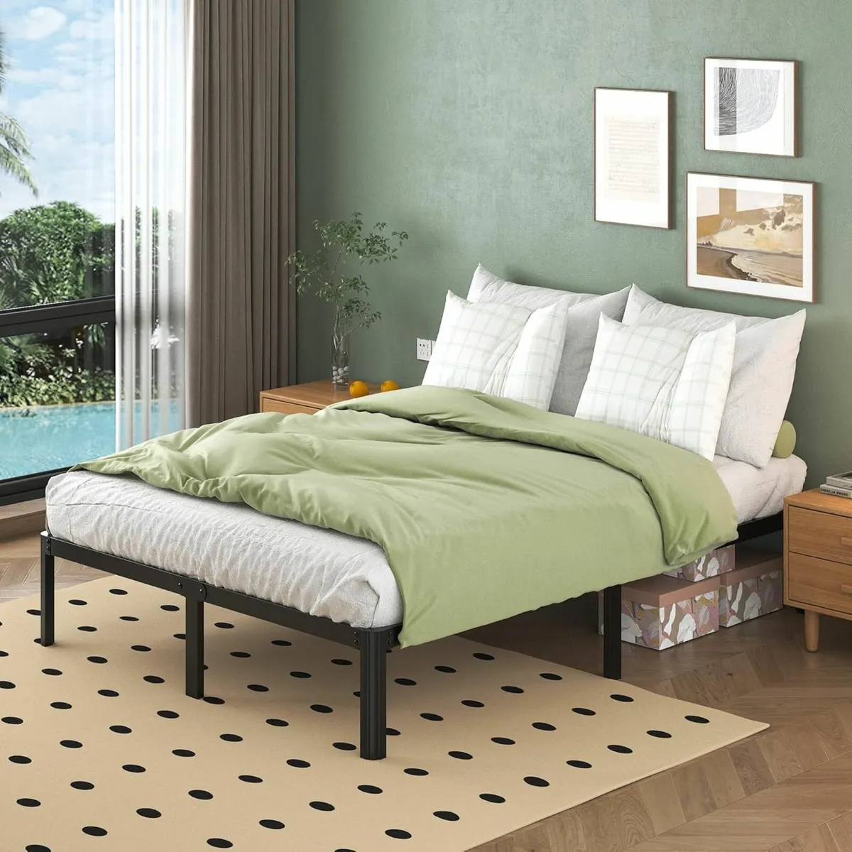 Small Double Bed Frame Heavy Duty 120×190cm - Image 1