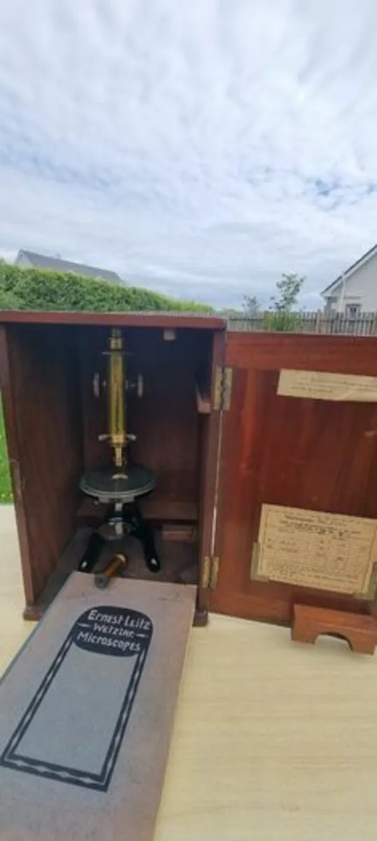 Vintage Leitz Wetzlar Brass Microscrope - Image 1