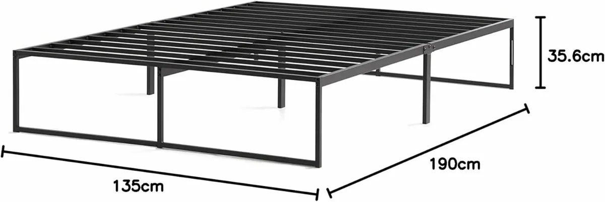 Bed Frame Storage Double Quick Assembly 135x190cm - Image 2