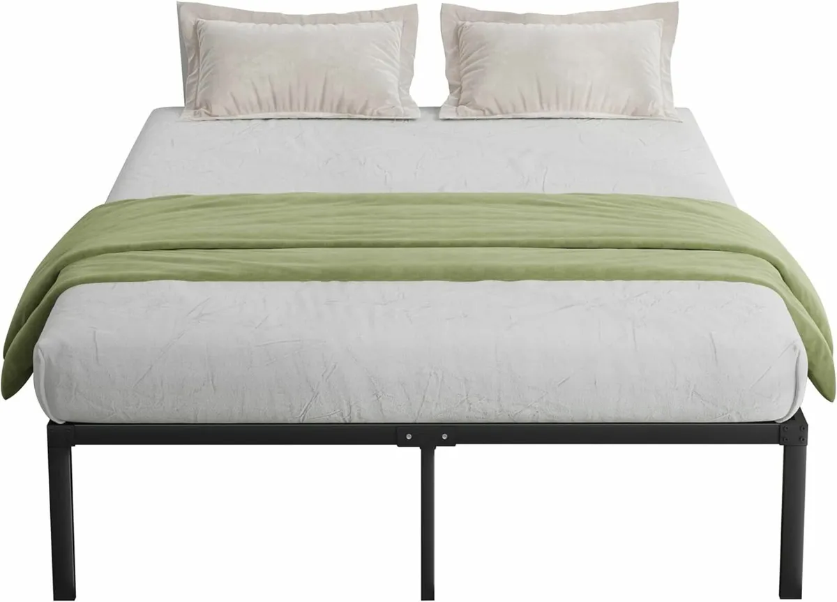Single Bed Frame, Slat Support 90x190cm, Black - Image 3