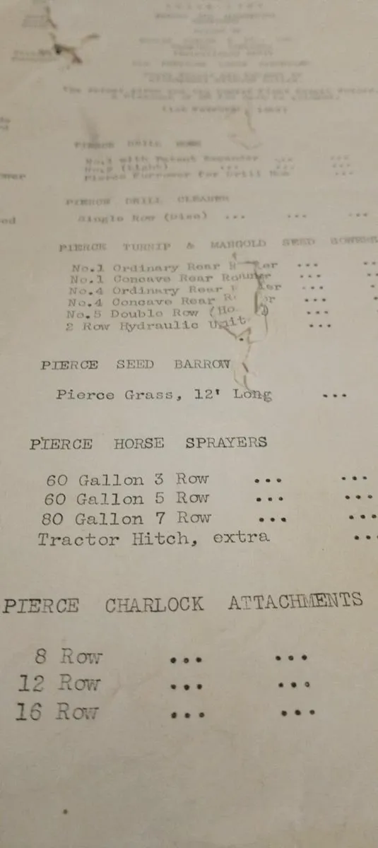 Pierce Price list for 1953 - Image 2
