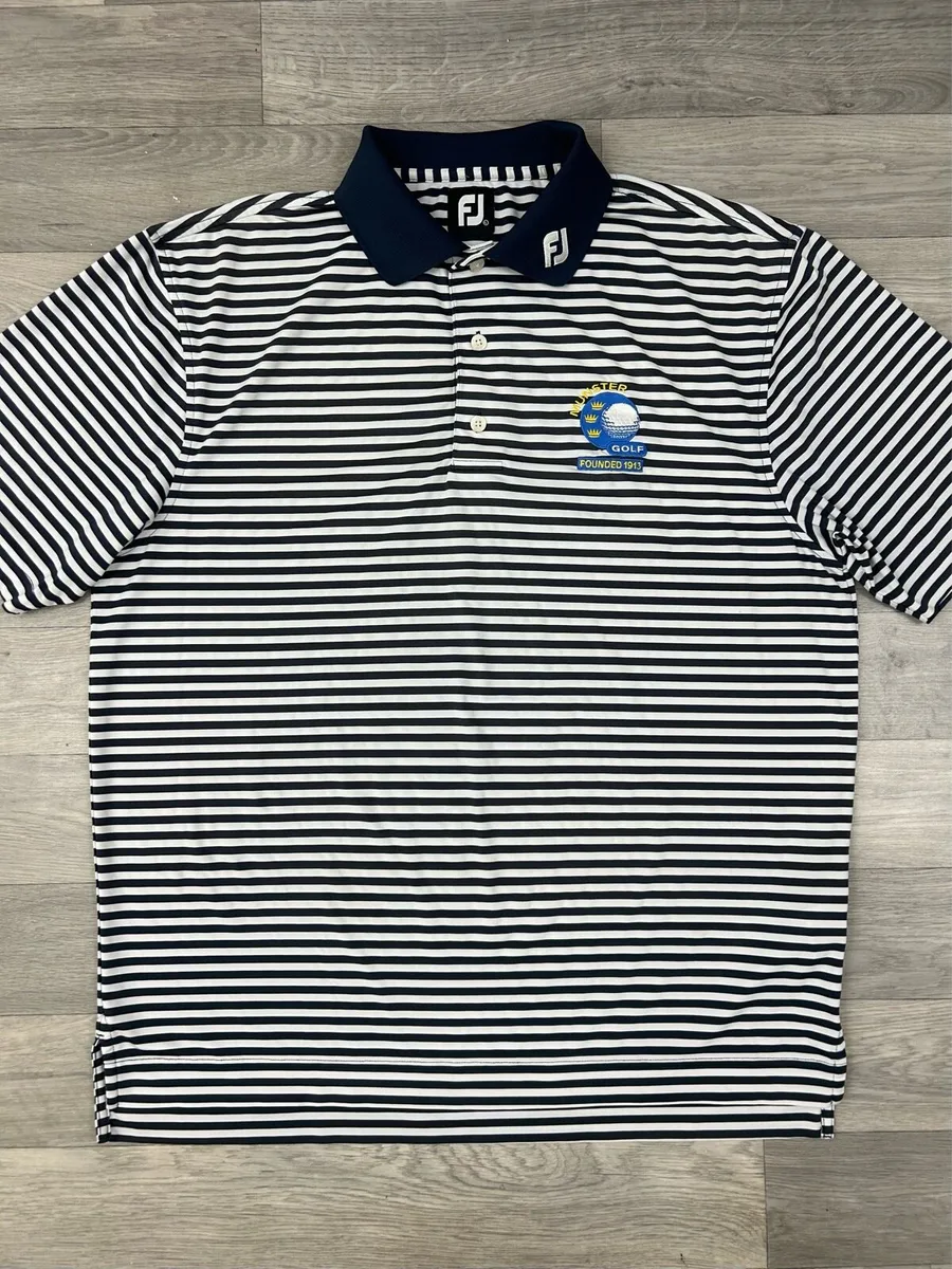FootJoy FJ Striped Golf Polo Shirt Mens Large - Image 2