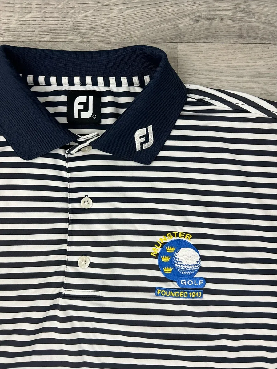FootJoy FJ Striped Golf Polo Shirt Mens Large - Image 3