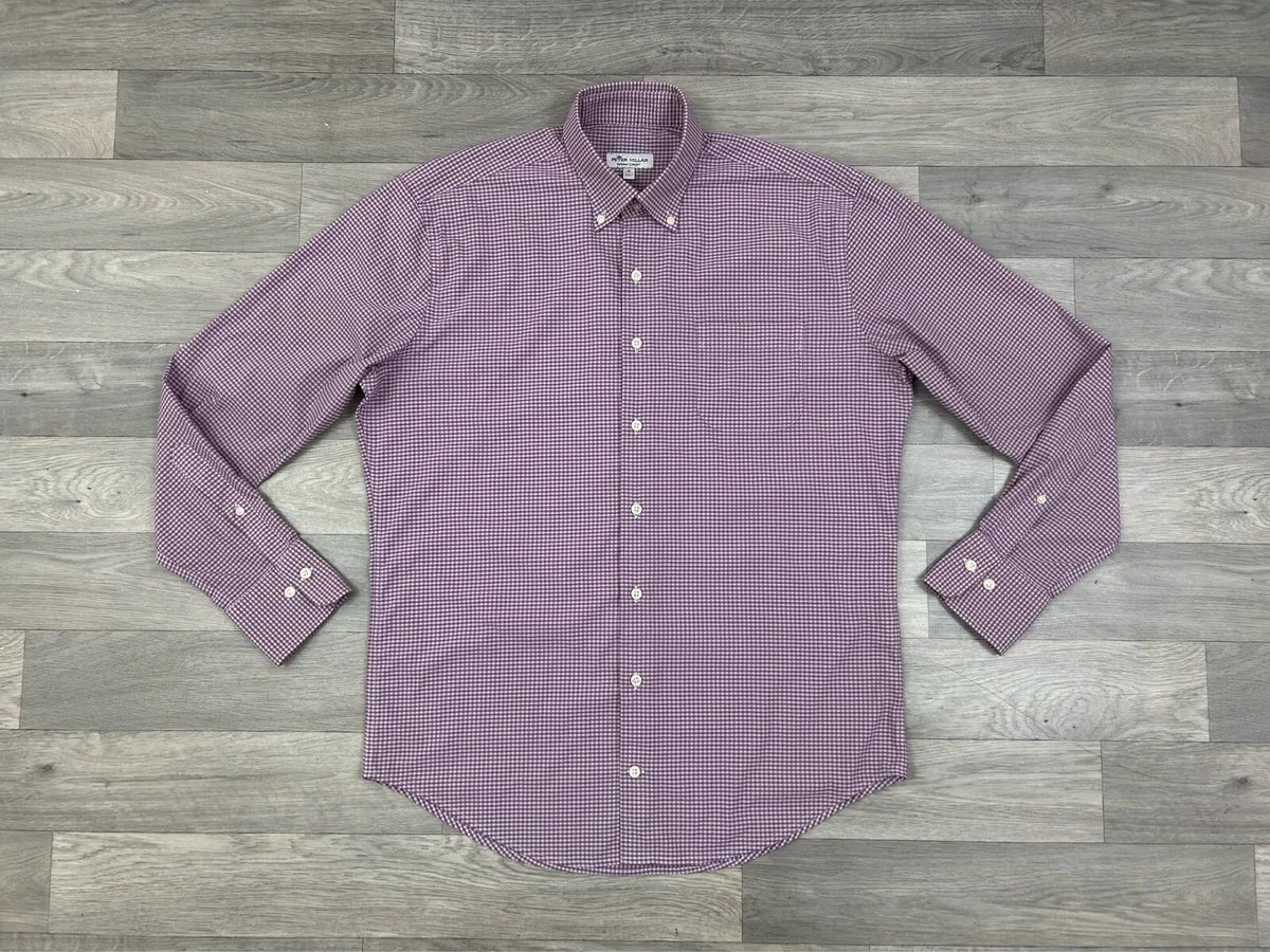 Peter Millar Summer Comfort Check Golf Shirt M - Image 1